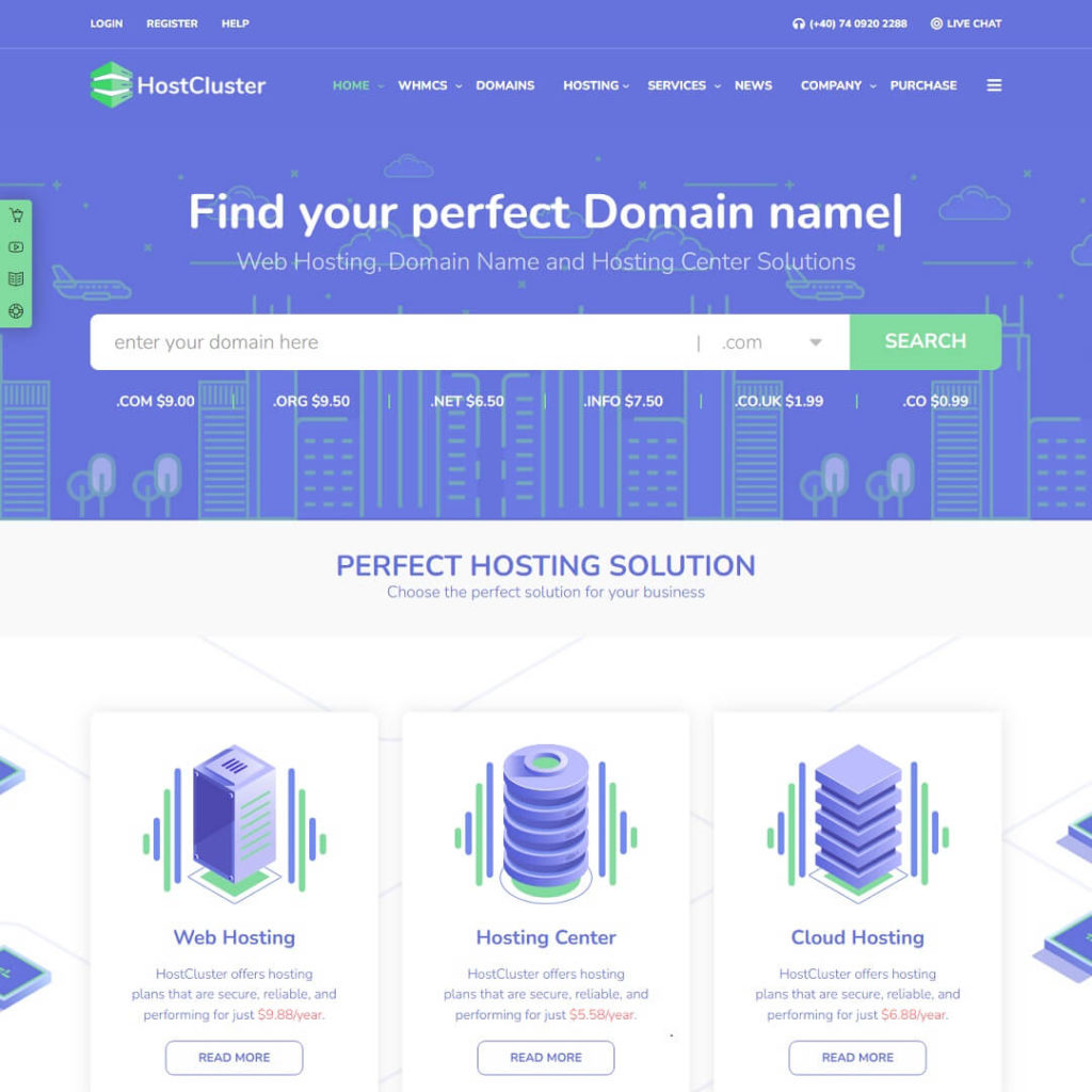 HostCluster - Hosting WordPress Theme