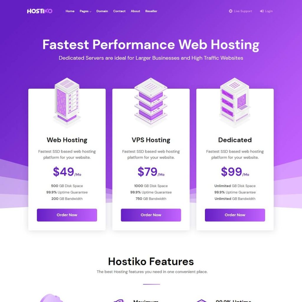 Hostiko - Hosting WordPress Theme