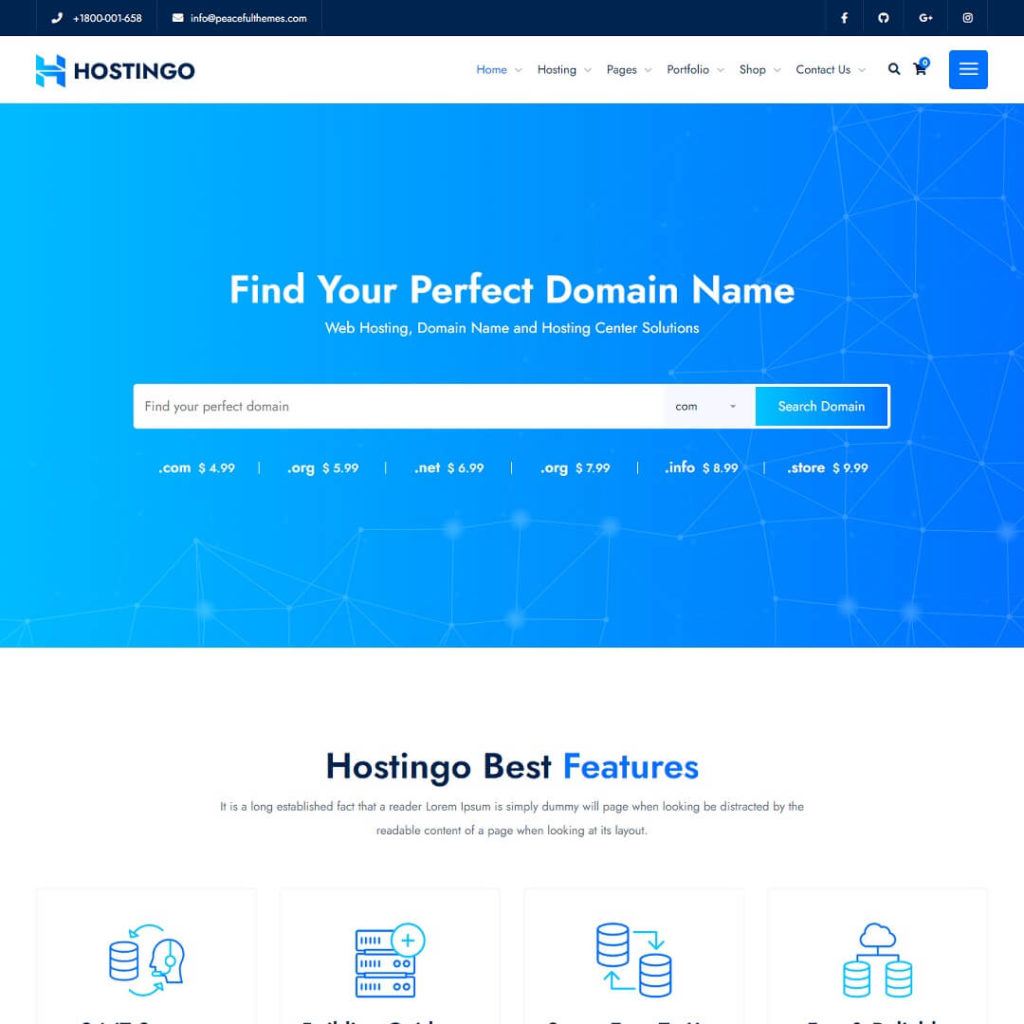 Hostingo - Hosting WordPress Theme