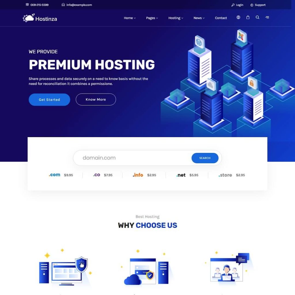 Hostinza - Hosting WordPress Theme