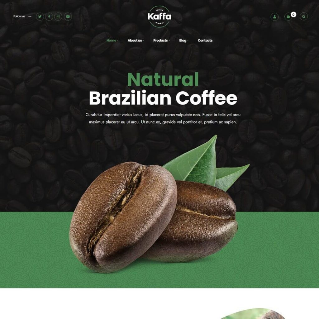 Kaffa - Cafe and WordPress Restaurant Theme