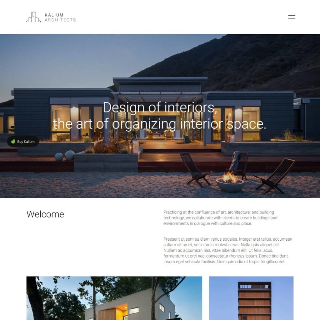 Kalium - Agency and Portfolio WordPress Theme