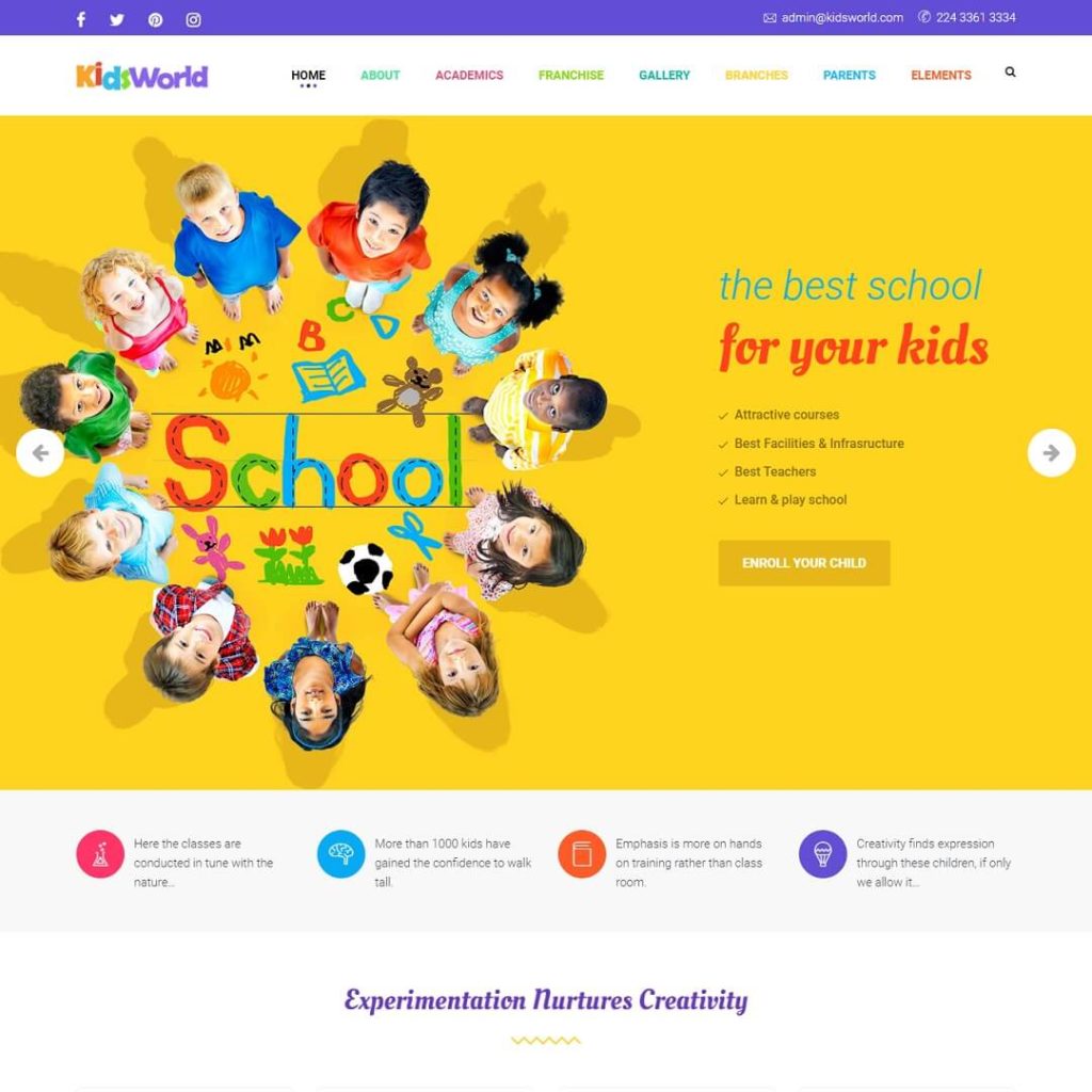 Kids Heaven - Education WordPress Theme