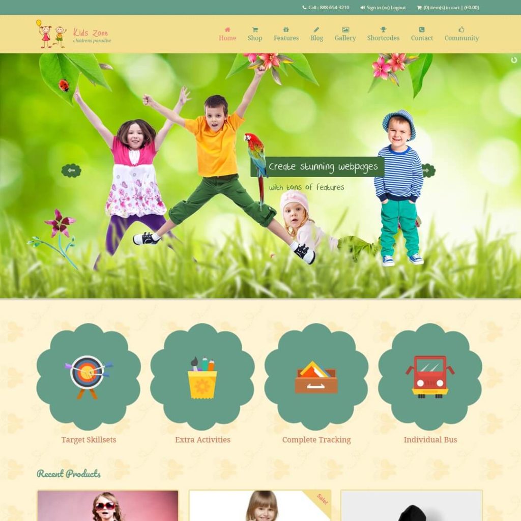 Kids Zone - Education WordPress Theme