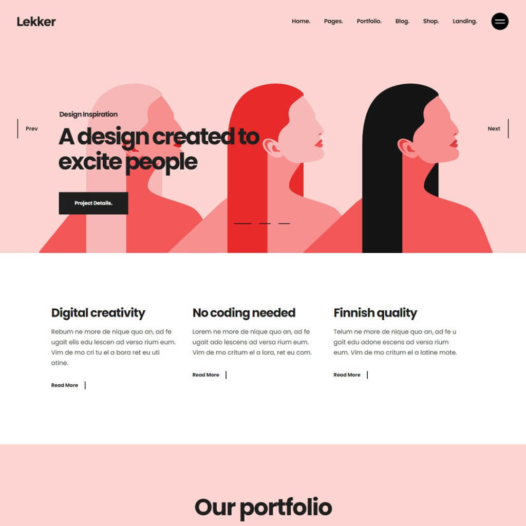Lekker - Agency and Portfolio WordPress Theme