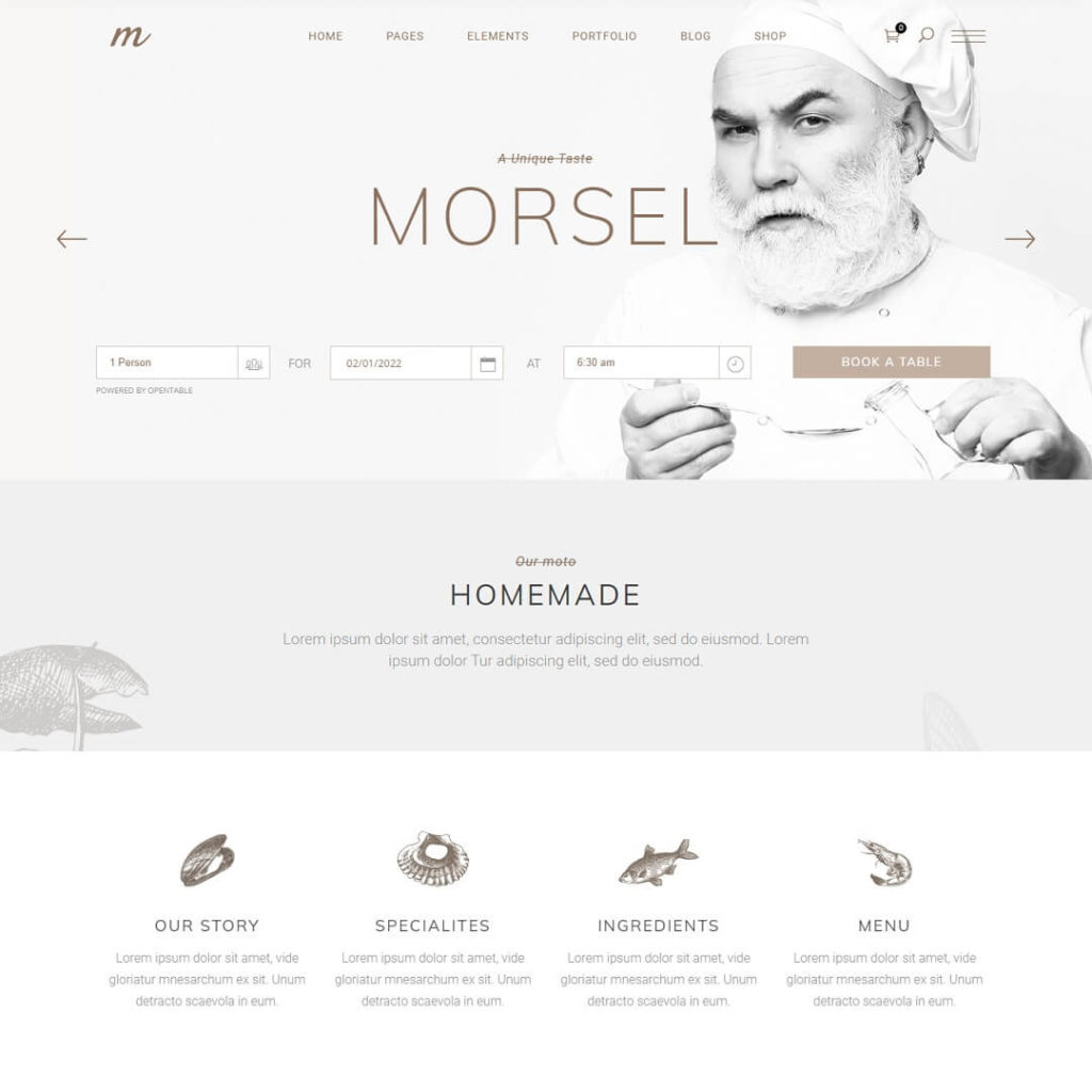 Morsel - Cafe and WordPress Restaurant Theme