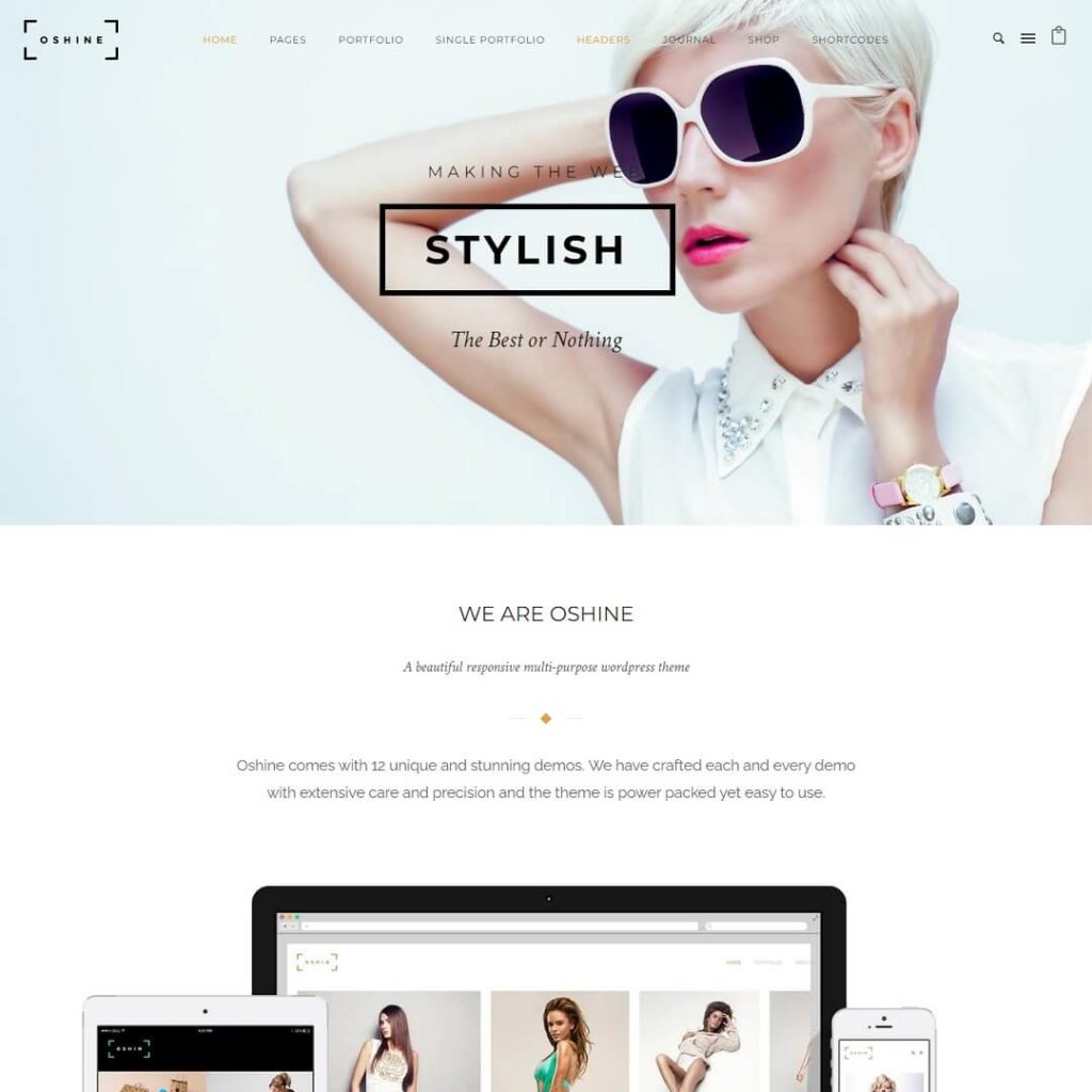 Oshine - Agency and Portfolio WordPress Theme