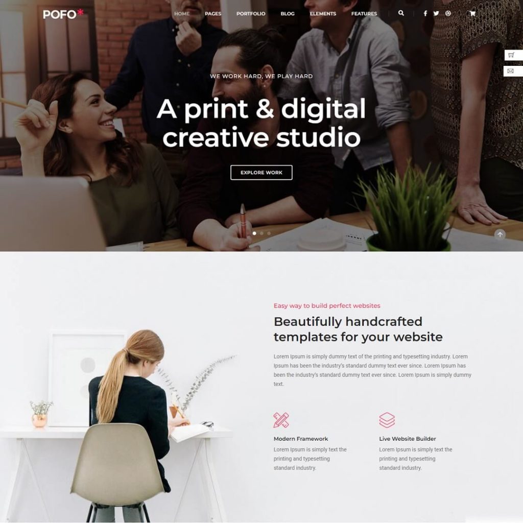 Pofo - Agency and Portfolio WordPress Theme