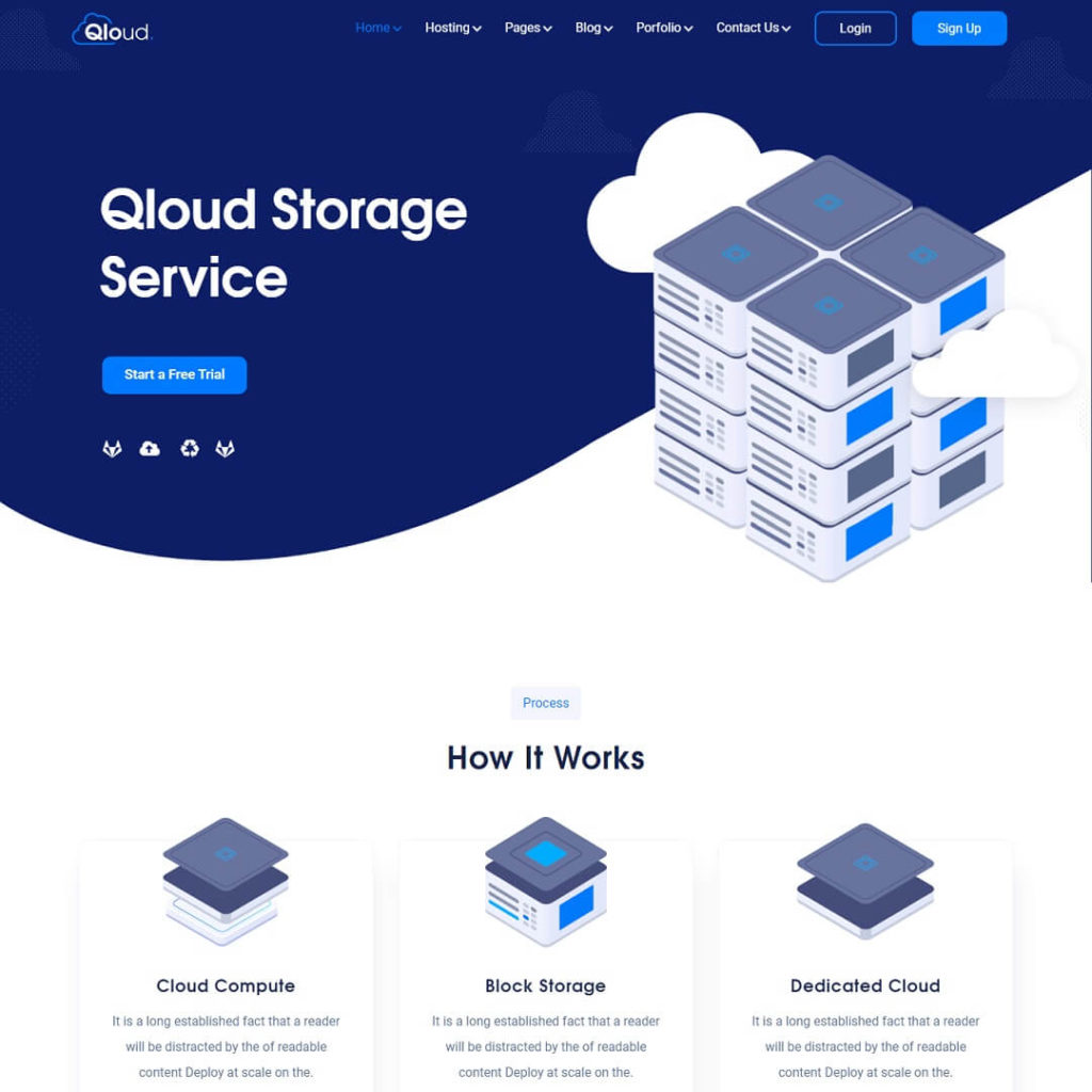 Qloud - Hosting WordPress Theme