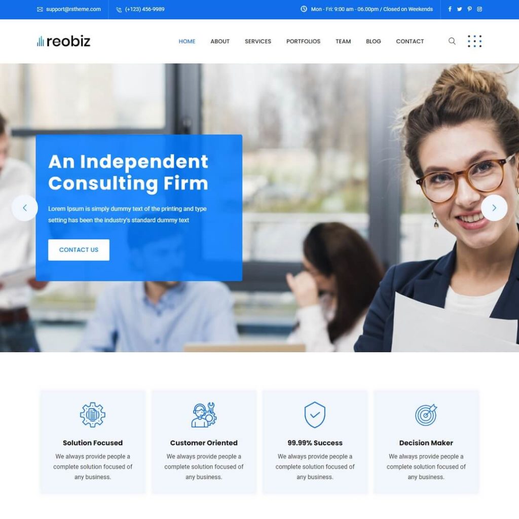 Reobiz - Popular Business WordPress Themes