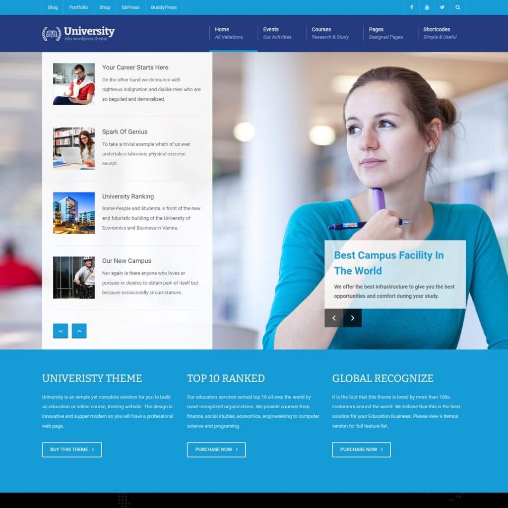 University - Education WordPress Theme