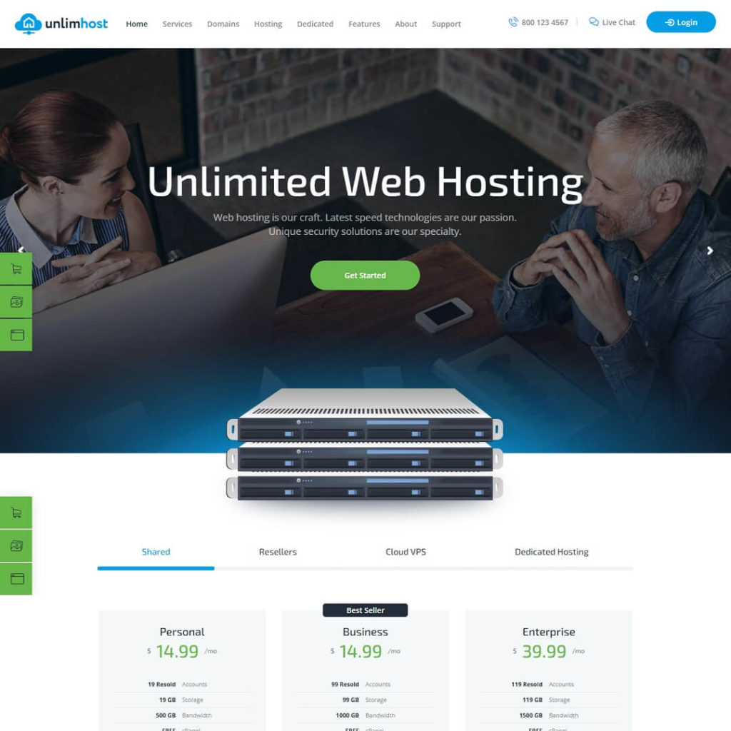 UnlimHost - Hosting WordPress Theme