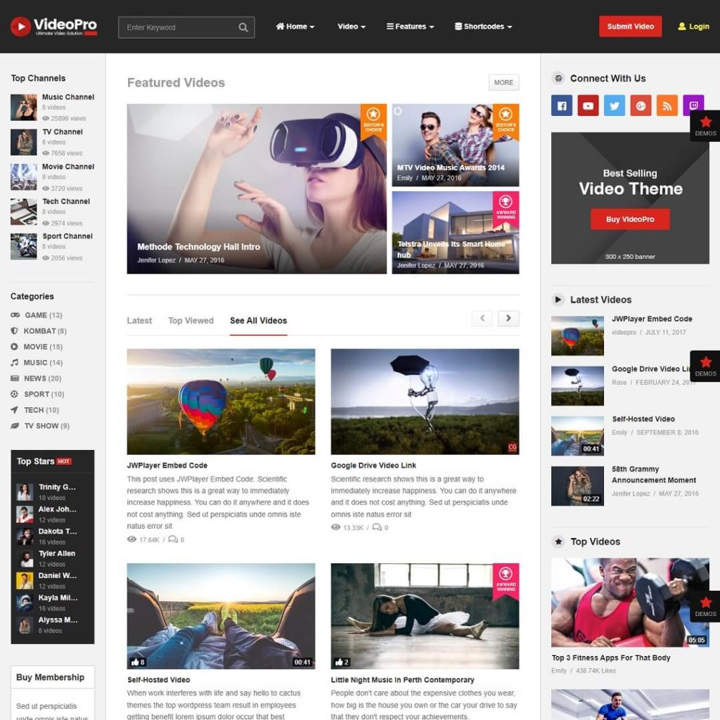 VideoPro - Perfect WordPress Video Theme