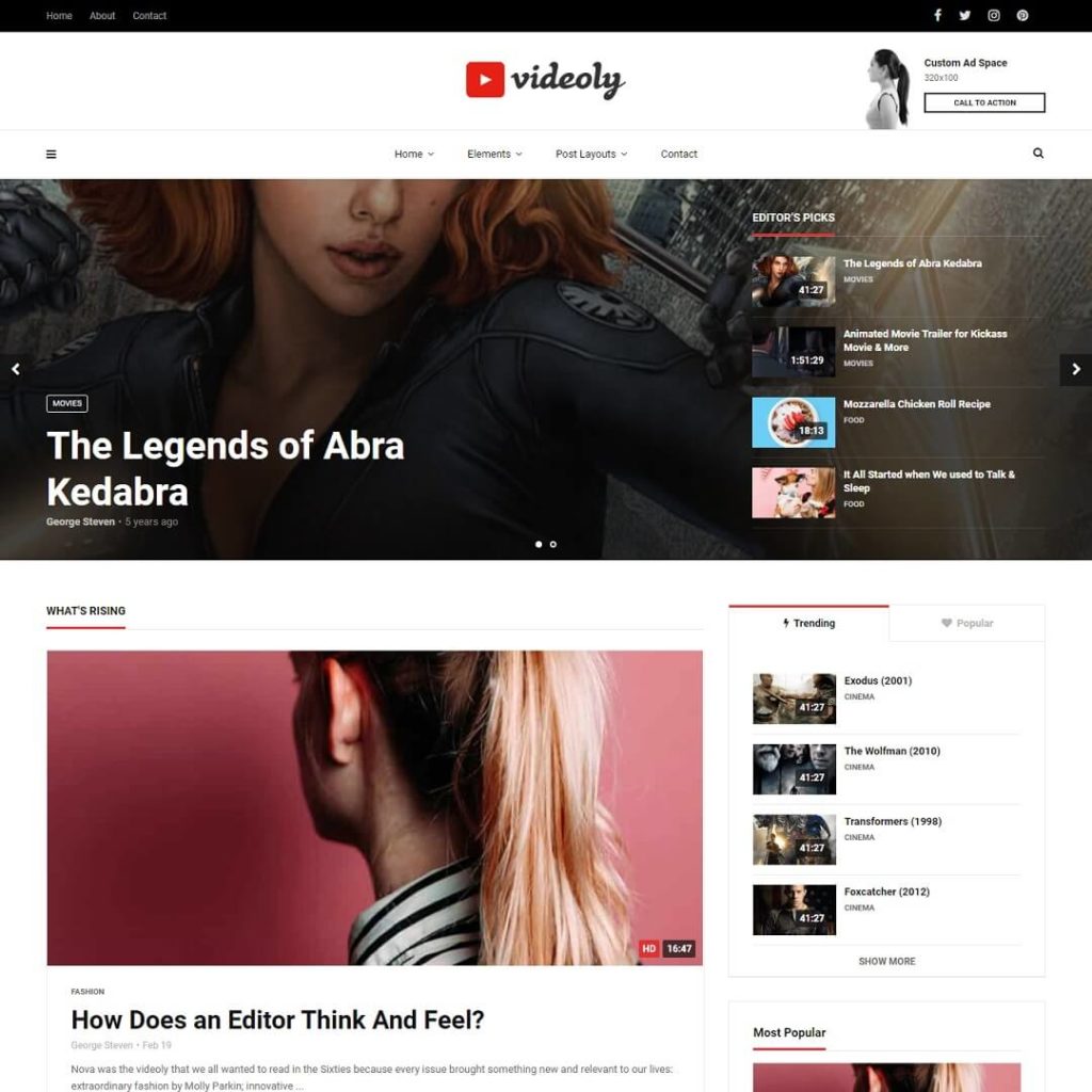 Videoly - Perfect WordPress Video Theme