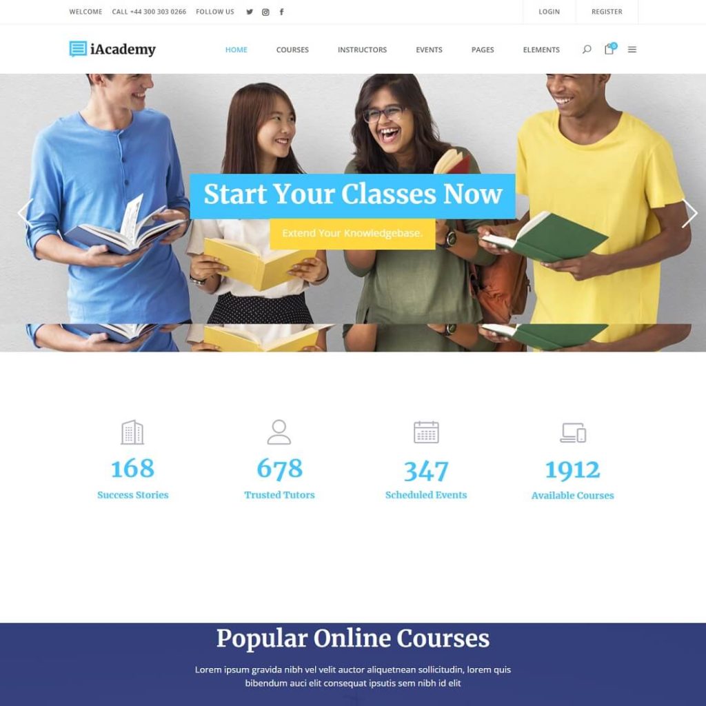 iAcademy - Education WordPress Theme