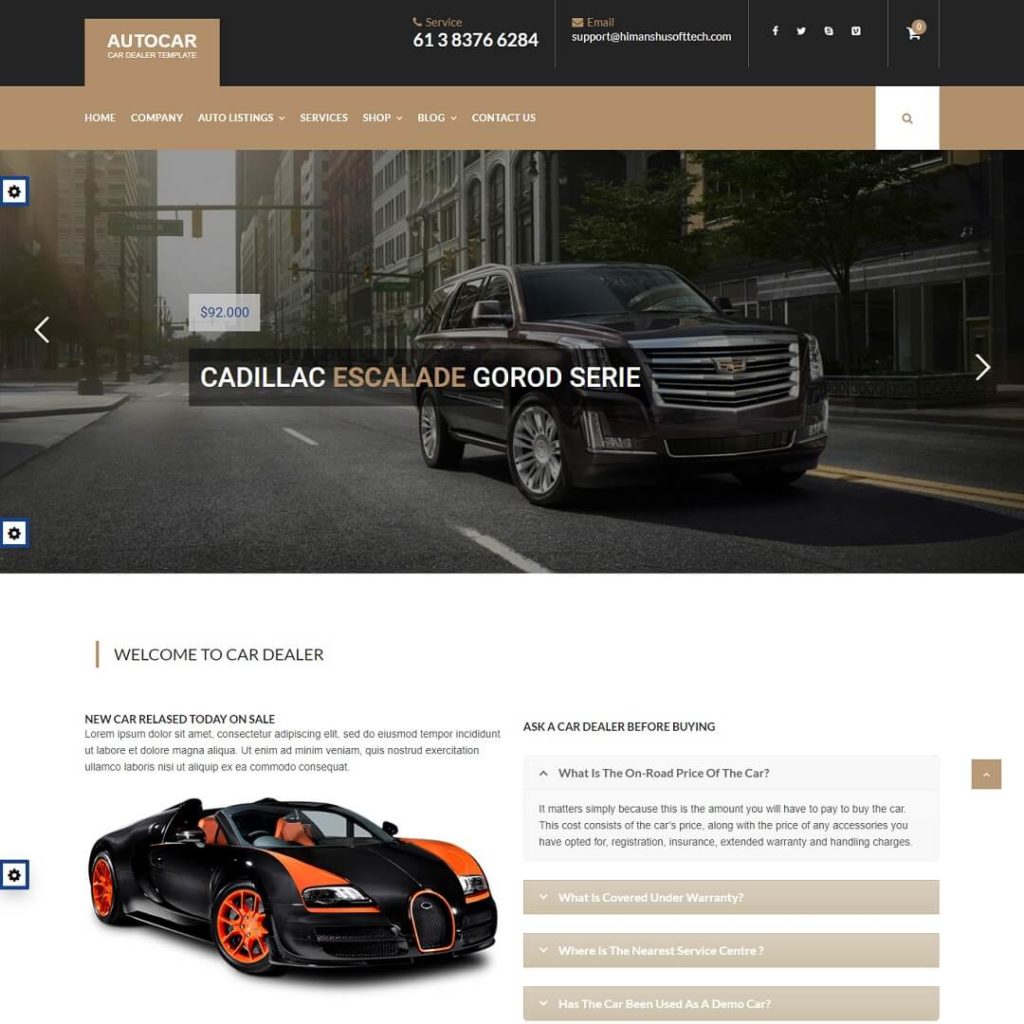 Auto Car - Car Dealership WordPress Themes