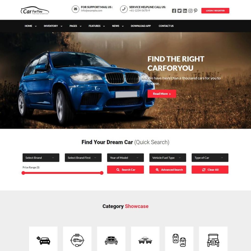 Auto CarForYou - Car Dealership WordPress Themes