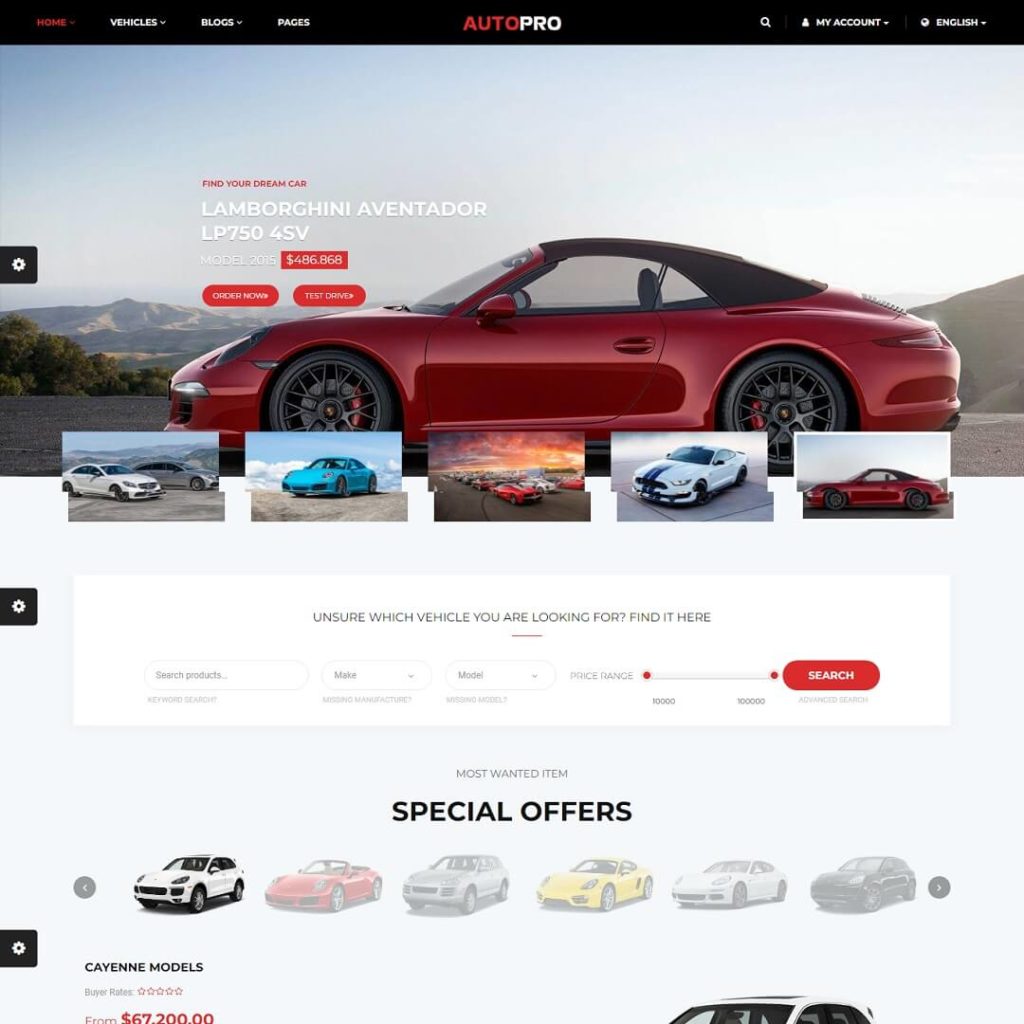 AutoPro  - Car Dealership WordPress Themes