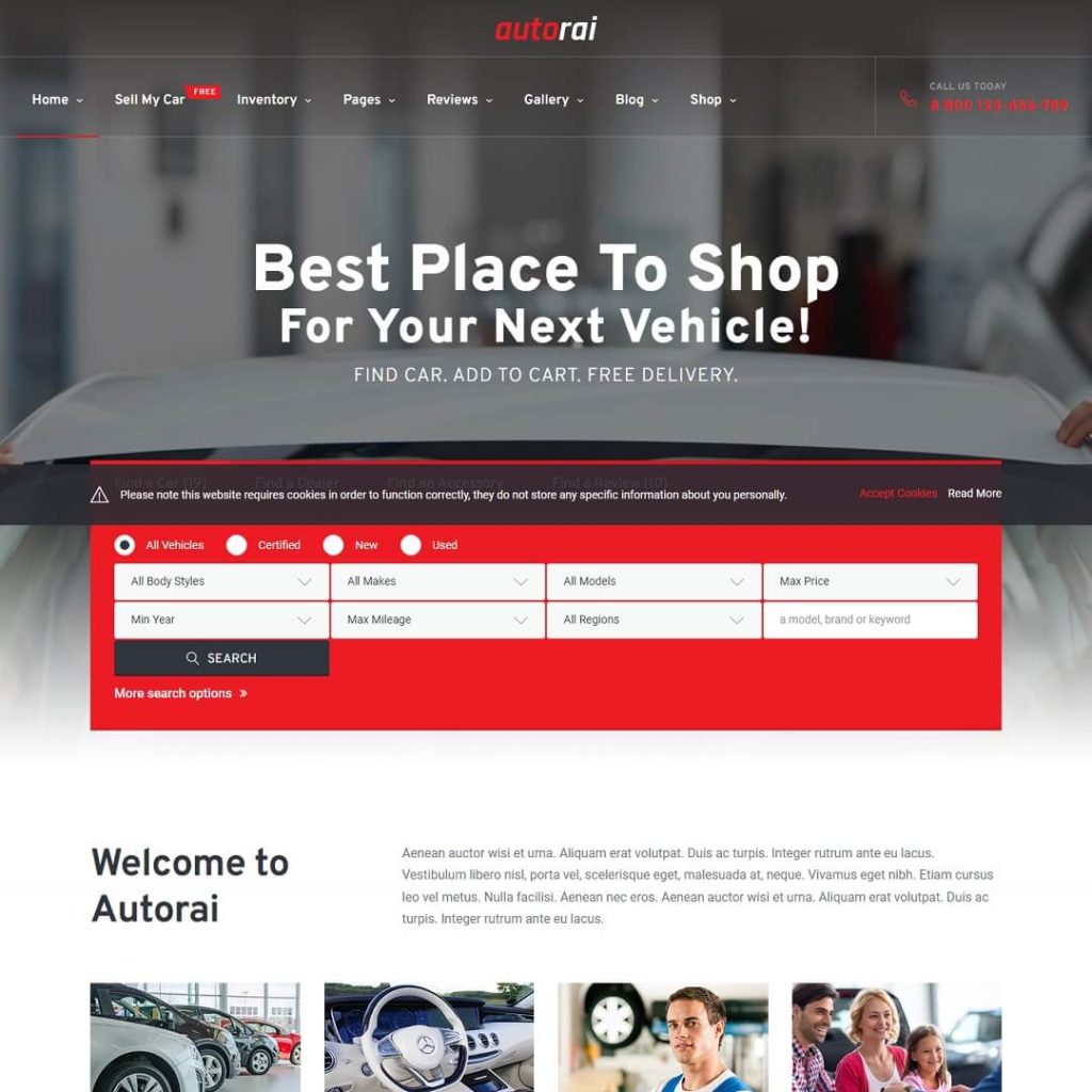 Avtorai - Car Dealership WordPress Themes