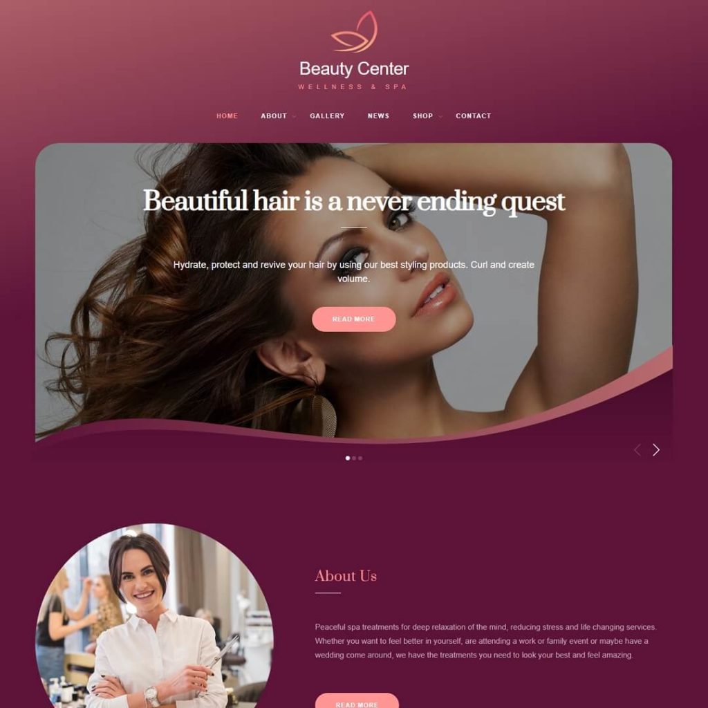 Beauty Center - Health, Beauty and Hair Salon WordPress Theme