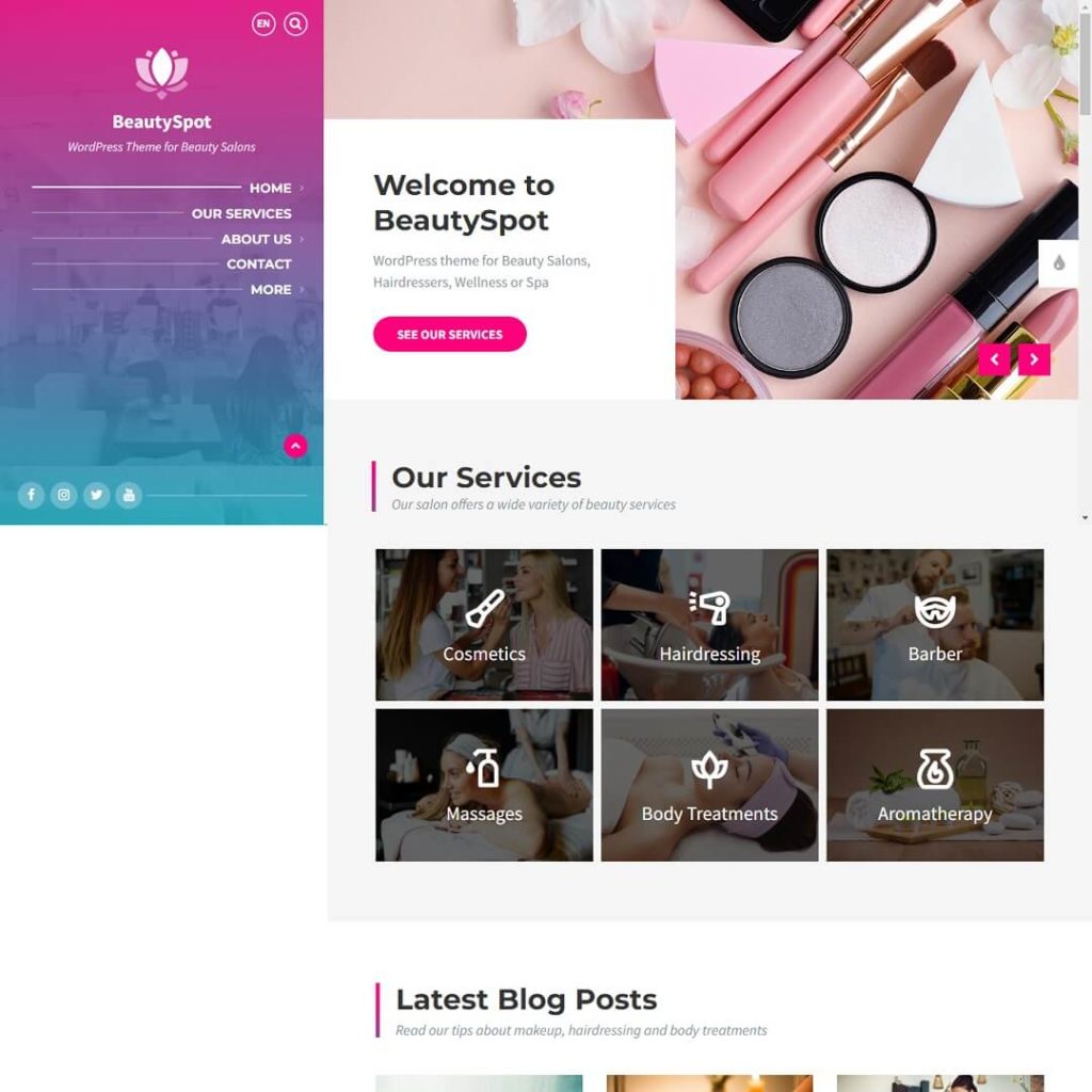 BeautySpot - Health, Beauty and Hair Salon WordPress Theme