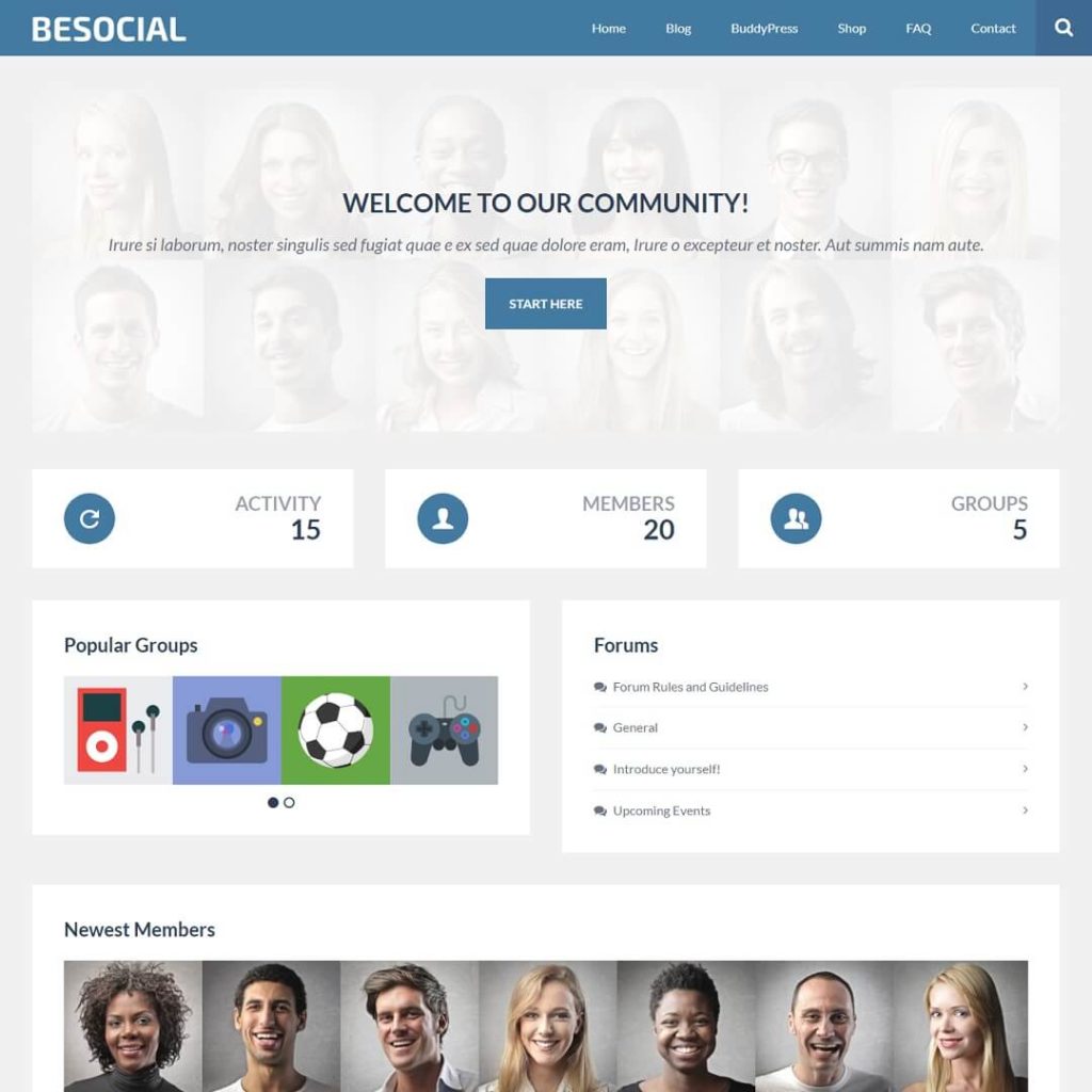 Besocial - BuddyPress WordPress Community Themes
