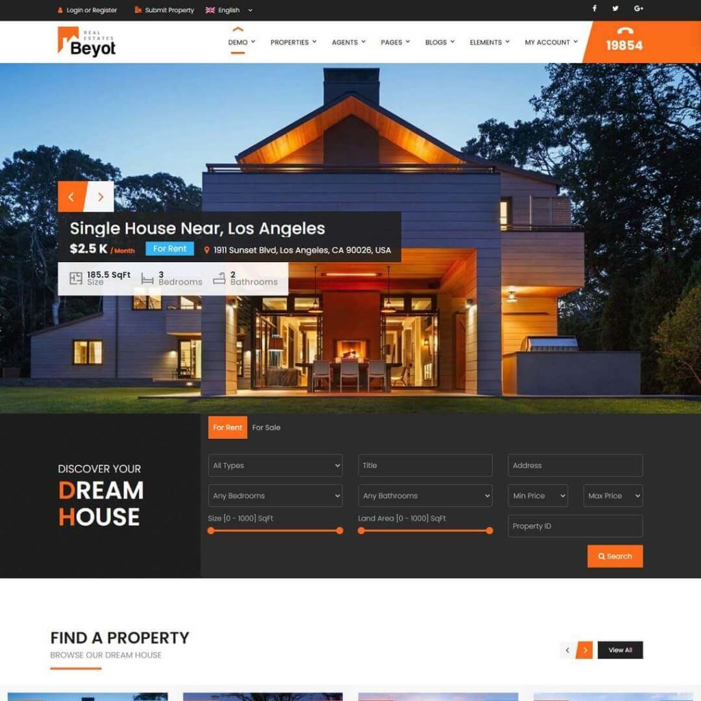 Beyot - Property Listing and Real Estate WordPress Themes