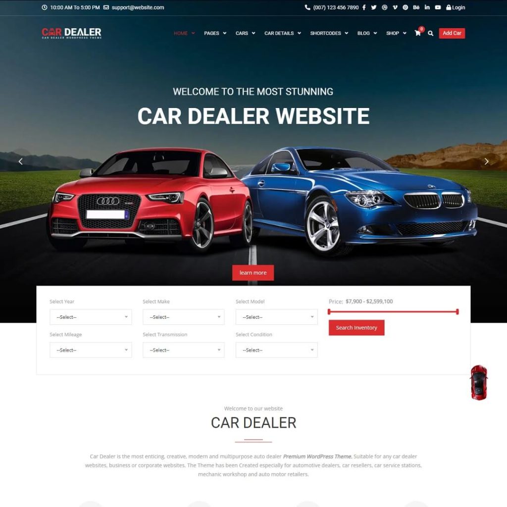 Car Dealer - Car Dealership WordPress Themes