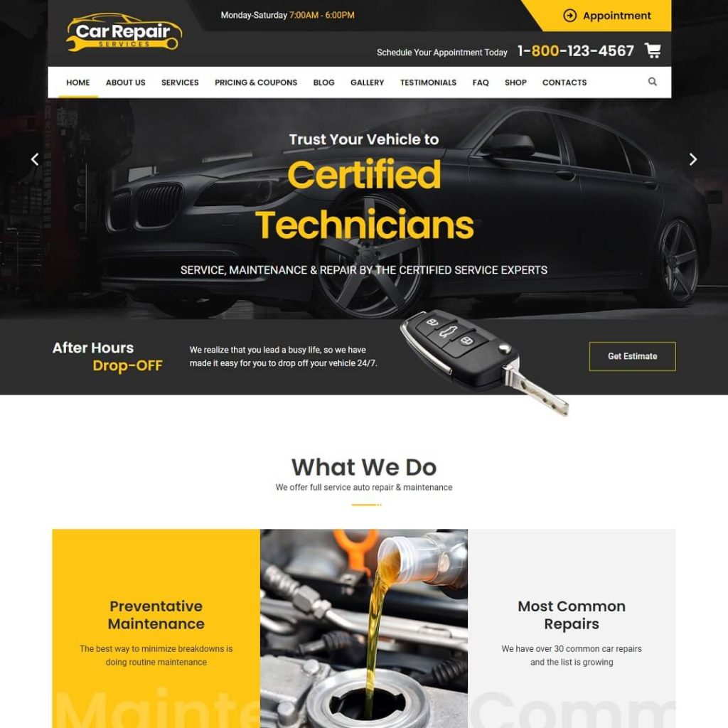Car Repair - Car Dealership WordPress Themes