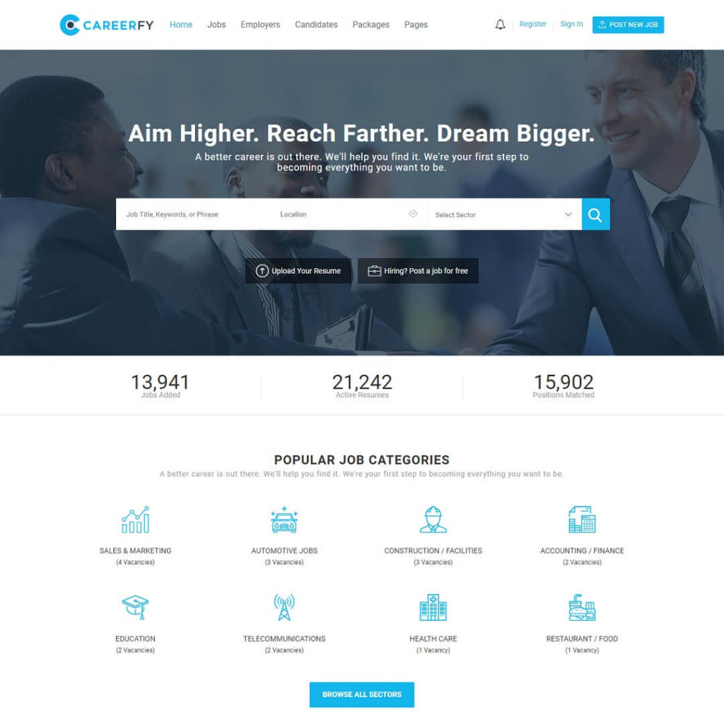 Careerfy - Listing and WordPress Directory Theme