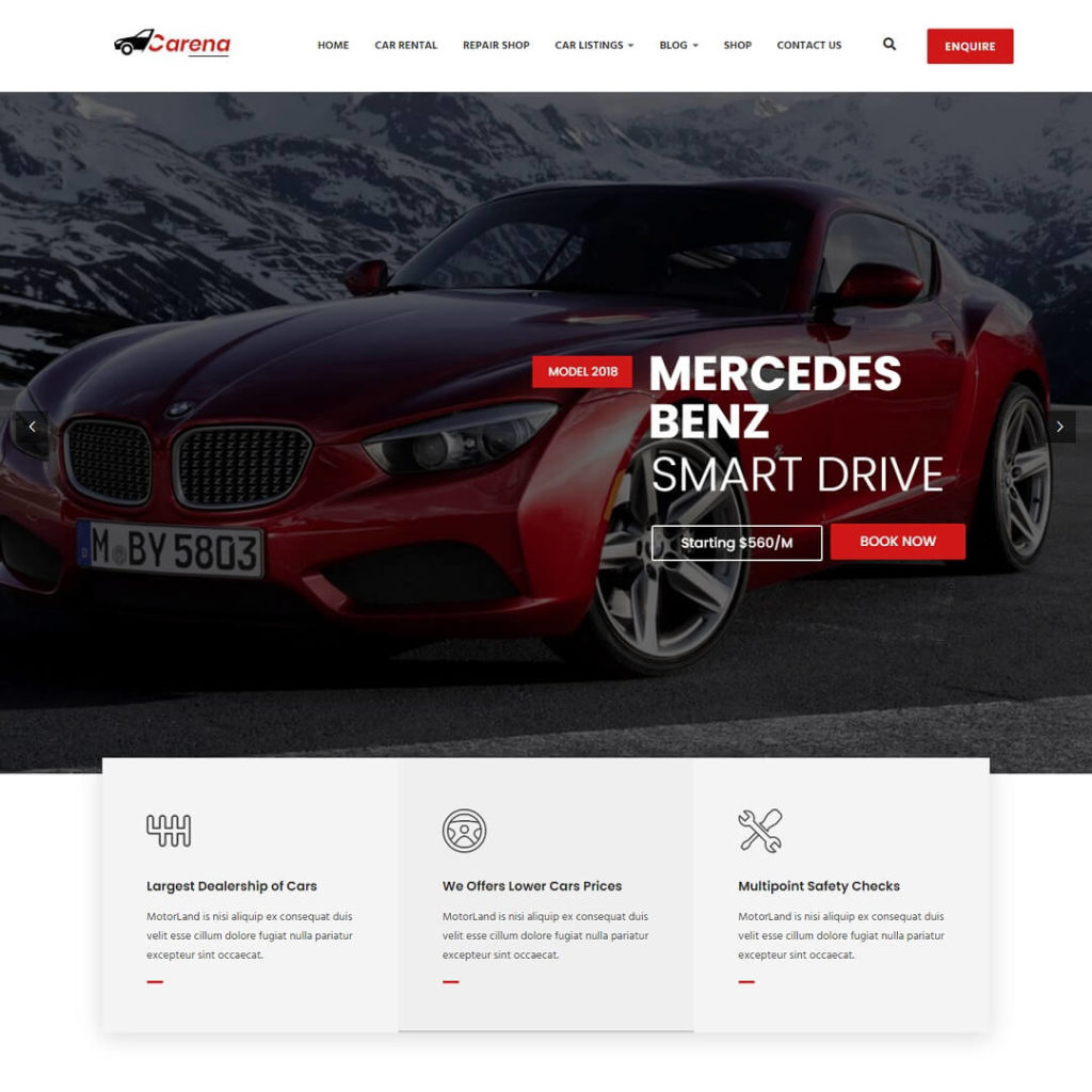 Carena - Car Dealership WordPress Themes