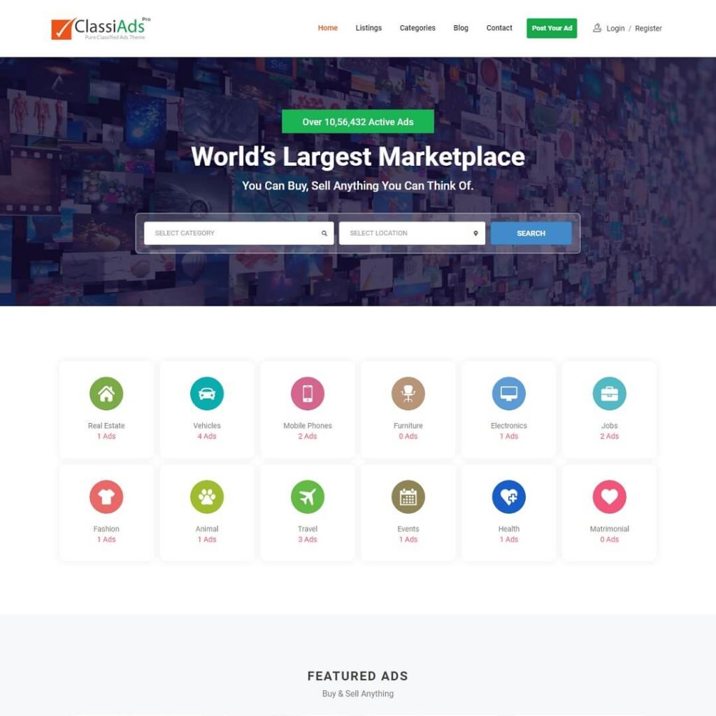Classiads - Listing and WordPress Directory Theme