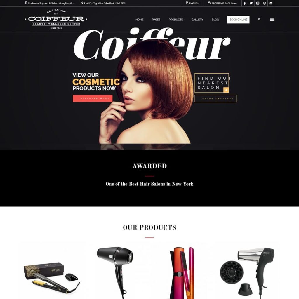 Coiffeur - Health, Beauty and Hair Salon WordPress Theme