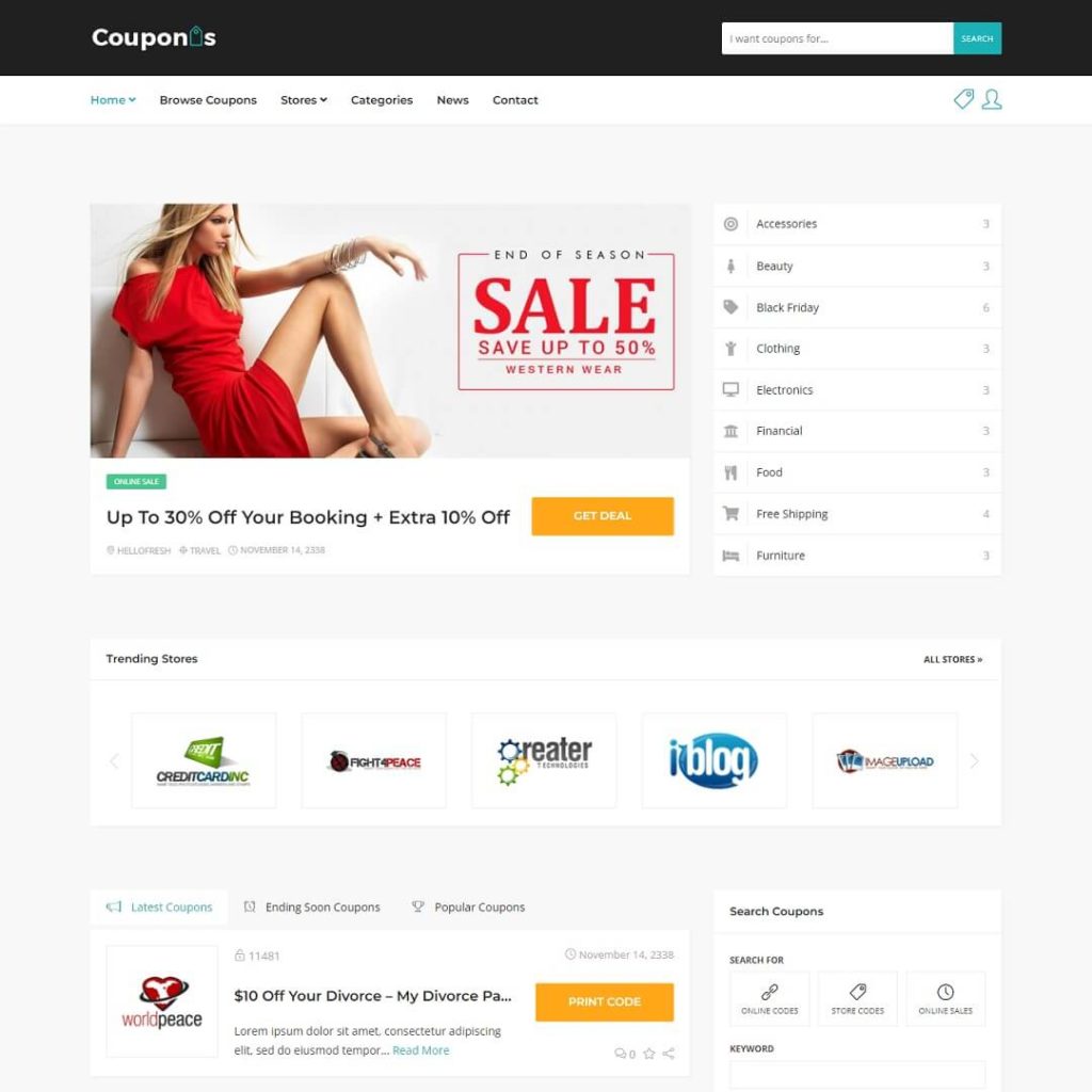 Couponis - Listing and WordPress Directory Theme