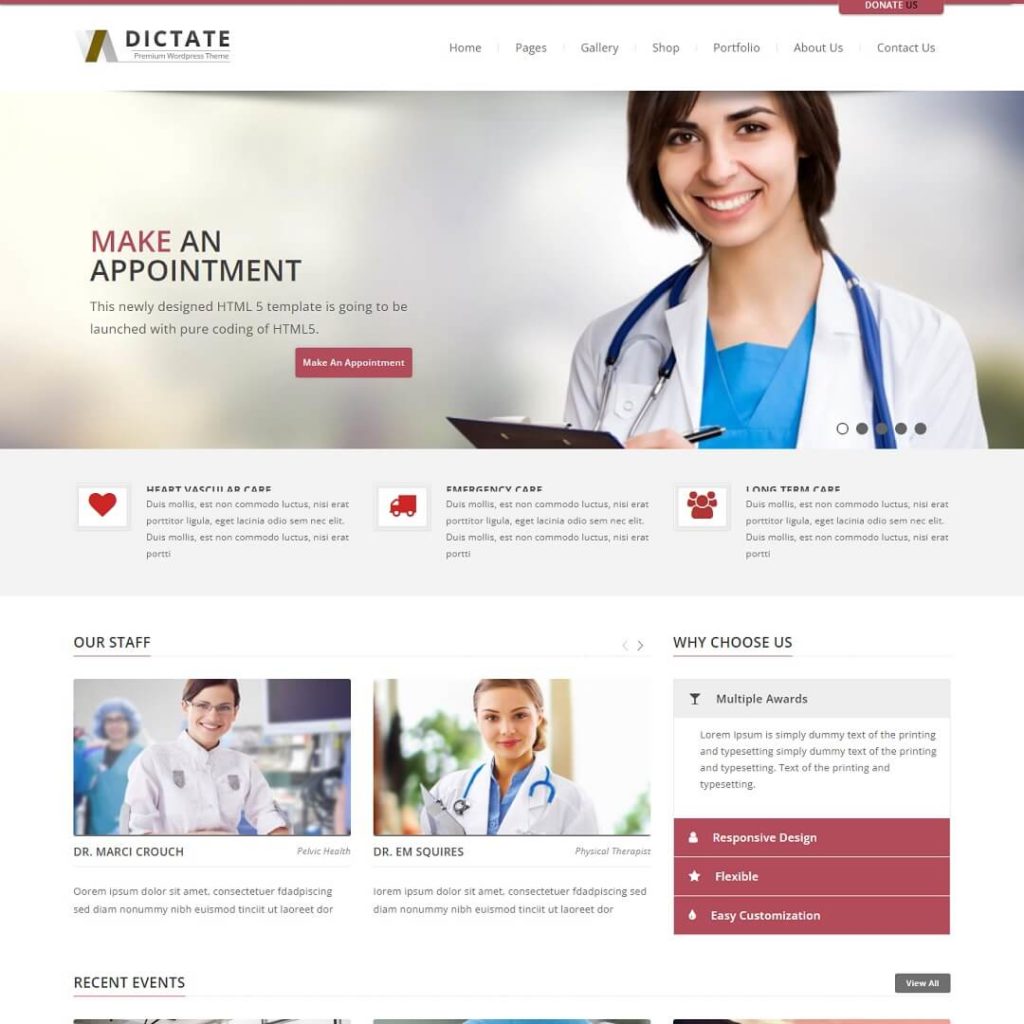 Dictate - Health, Beauty and Hair Salon WordPress Theme