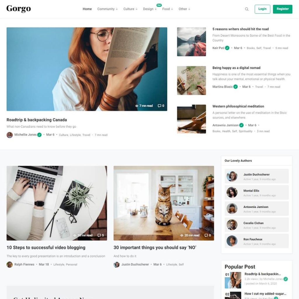 Gorgo - BuddyPress WordPress Community Themes