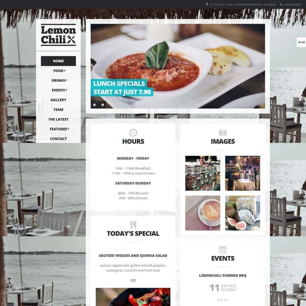 LemonChili - Cafe and WordPress Restaurant Theme