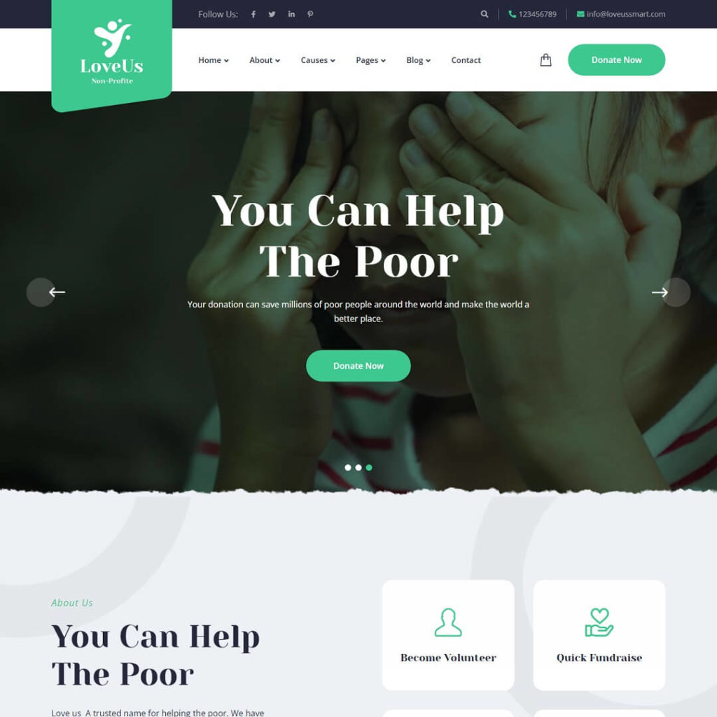 Loveus - Non-Profit and Charity WordPress Themes