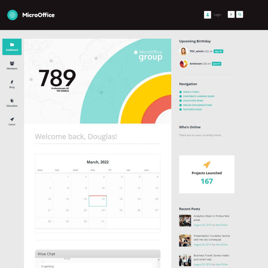 Micro Office - BuddyPress WordPress Community Themes