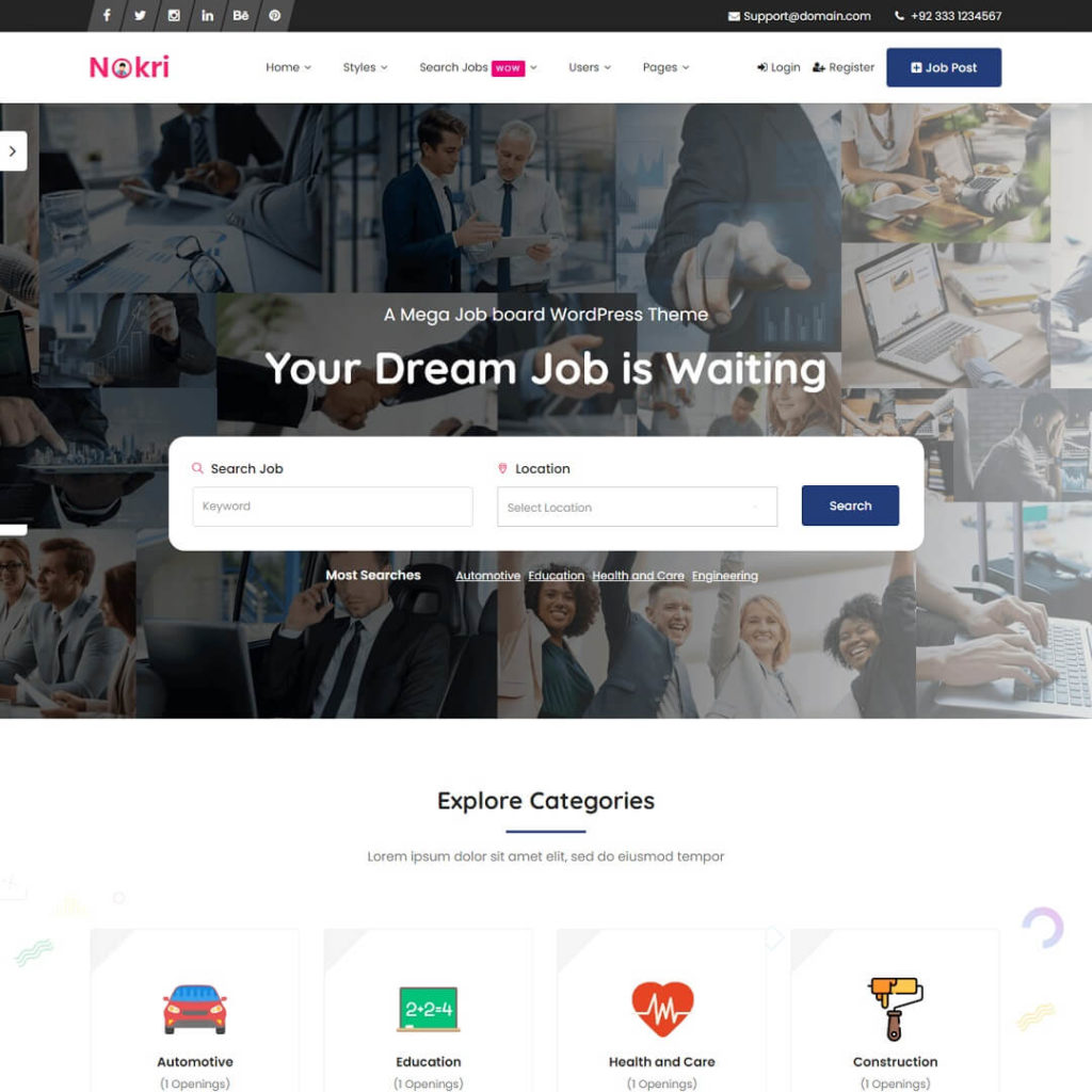 Nokri - Listing and WordPress Directory Theme