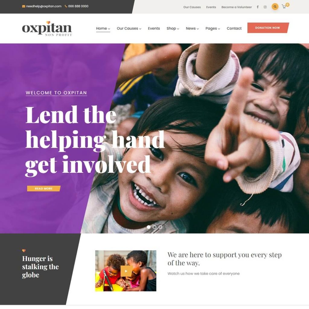 Oxpitan - Non-Profit and Charity WordPress Themes