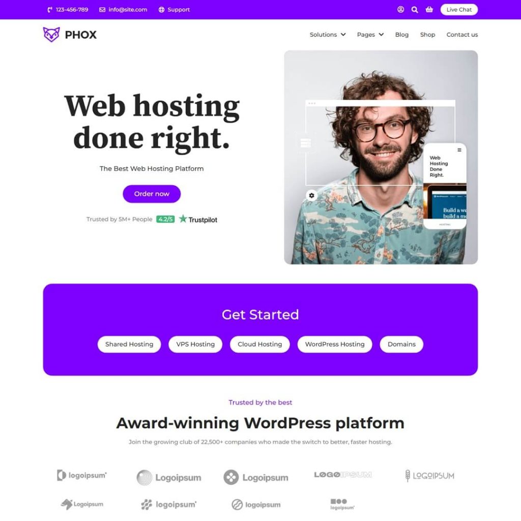 Phox - Perfect WHMCS and Hosting WordPress Theme