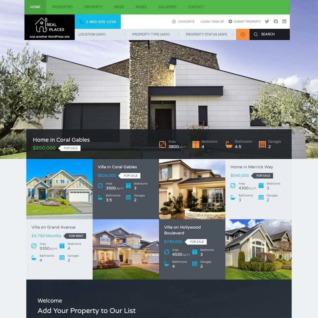 RealPlaces - Property Listing and Real Estate WordPress Themes