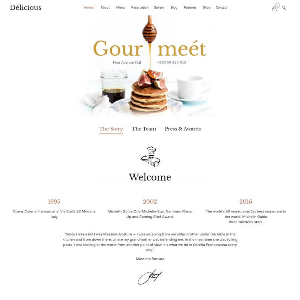 Restaurant - Cafe and WordPress Restaurant Theme