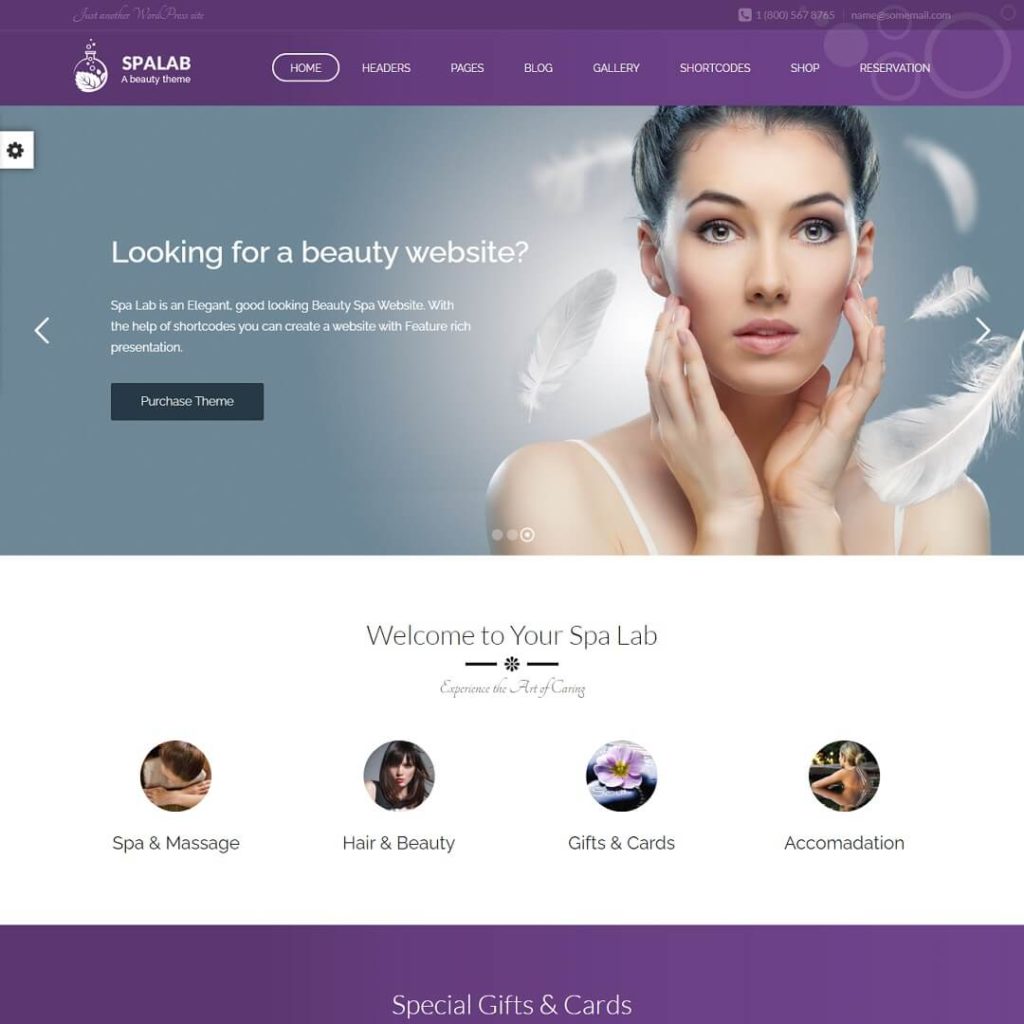Spa Lab - Health, Beauty and Hair Salon WordPress Theme