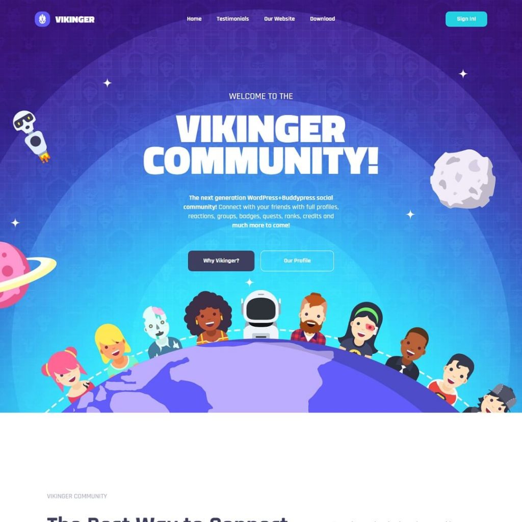 Vikinger - BuddyPress WordPress Community Themes