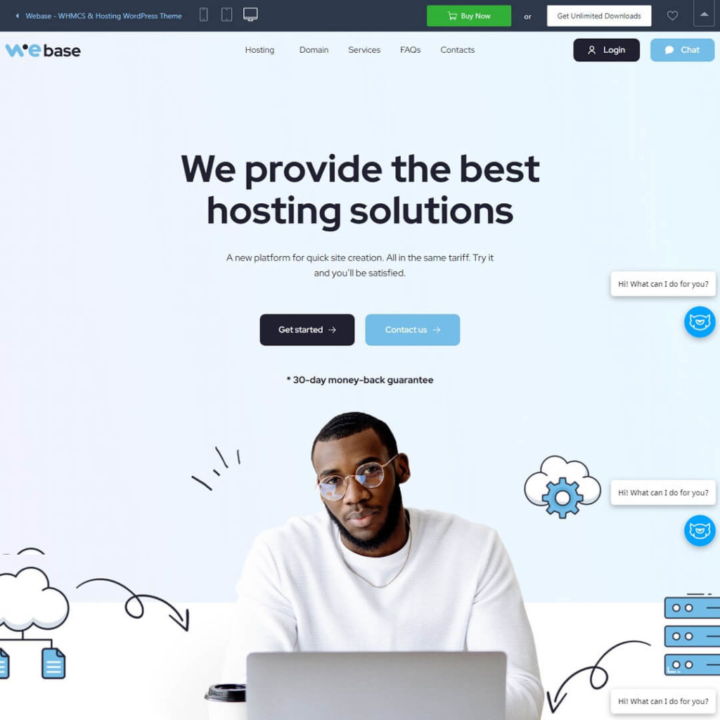 Webase - Perfect WHMCS and Hosting WordPress Theme