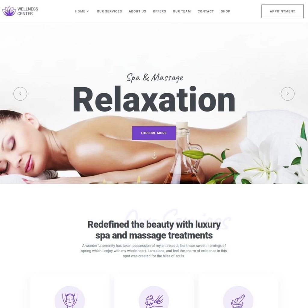 WellnessCenter - Health, Beauty and Hair Salon WordPress Theme