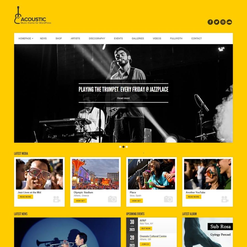 Acoustic - Classical Music WordPress Themes