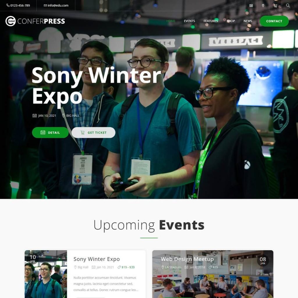 ConferPress - Popular Event WordPress Themes